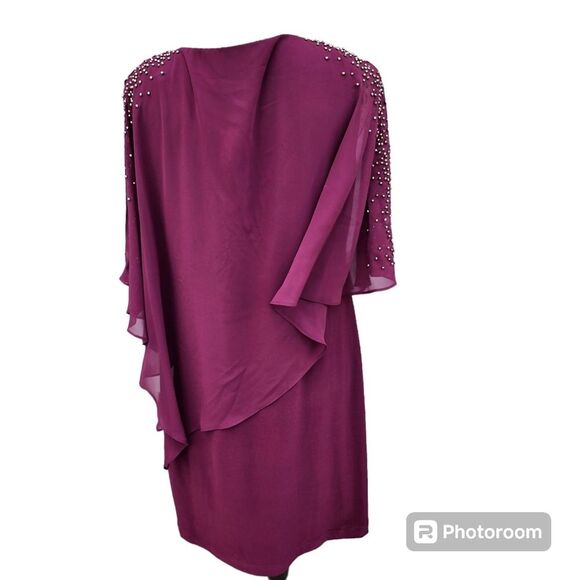 DJ-JAZ Formal Knee Length Dress Womns SZ 12 NWT Mother of the Bride Event Cruise - Picture 4 of 5